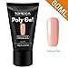 TOMICCA 60ML Polygel Nail Builder Poly Gel Nail Extension Gel Nail Enhancement Nail Thickening Solutions (Petal)