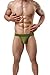 YuKaiChen Men's Briefs Seamless Underwear Low Rise Bikini Bulge Enhancing Army Green Medium