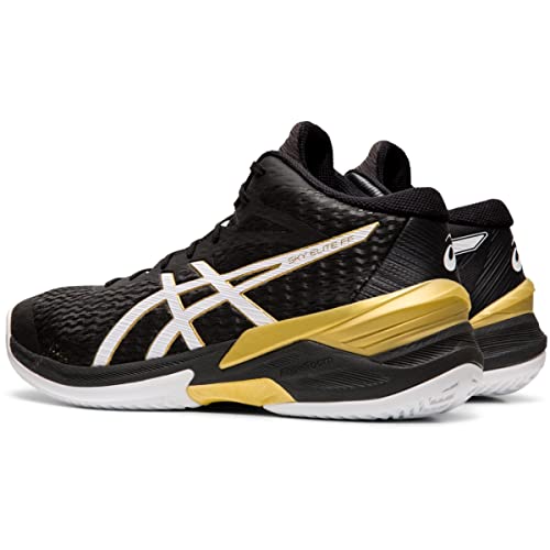 ASICS Men's Sky Elite FlyteFoam Mid Top Court Shoes, 9, Black/White on Galleon Philippines