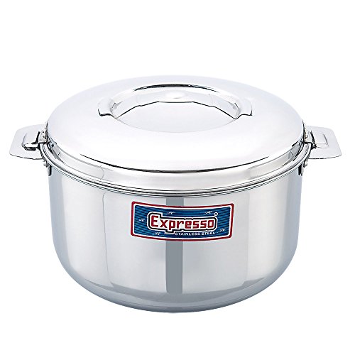Expresso Double Layer Bottom Hot Insulated Stainless Steel Casserole w/Lid, Capacity 4 litres