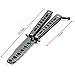 Icetek Sports Metal Practice Balisong Butterfly Trainer Knife, Black
