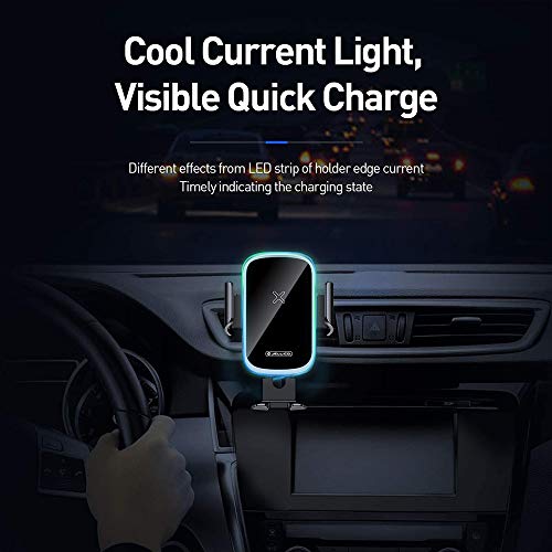 Wireless Car Charger Mount [Auto Clamping], 15W Qi Fast Charging Intelligent Infrared Car Mount, Windshield Dash Air Vent Phone Holder for iPhone 12 11 Pro Xs XR, Samsung S20, S10, and More