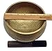 Large Heavy Weight 6.25 Inches Meditation Grade Professional Quality Hand Hammered Tibetan Singing Bowl Set. Yoga Sound Bowl Made with Seven Metals for Healing and Relaxation. By Healing Lama(TM)