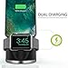 OLEBR Charging Stand Compatible with iWatch 4, Airpods iPhone Xs/XR/X Max/X /8 /8Plus /7 /7Plus /6s /6s /5 Plus Dock, 2 in 1 Charging Dock for iWatch Series 4/3/2/1/-Black