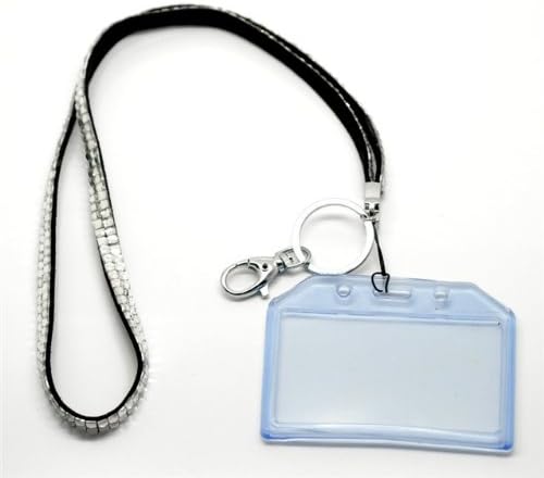 CKB Ltd 1x Bling ID Clear Acrylic Rhinestone Style Lanyard Neck Strap Swivel Metal Clip, Pack of 1 - Image 4