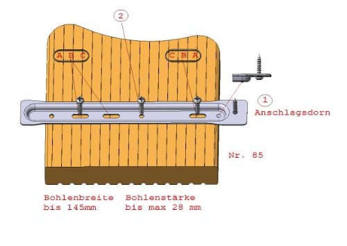 FRÜH Bohlenhalter Nr 85E für Terrassendiele ink. Edelstahlschrauben, 50Stück – Bild 8