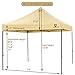 SUPERJARE Pop-up Canopy, 4 Weight Bags and a Wheeled Carry Bag, 10 Ft x 10 Ft Commercial Shelter, Outdoor Instant Folding Tent, Heavy Duty - Yellow
