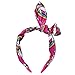 Girls Headband Unicorn DIY Satin Fabric Wrapped Hairband Printed Hair Hoop