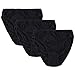 Wingslove 3 Pack Plus Size Underwear for Women, High Cut Panties Comfort Soft Breathable Underwear Ladies Full Coverage Panty Black