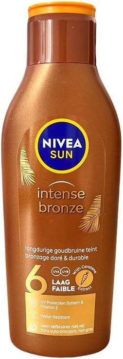 Nivea Sun Carotin Lotion SPF 6 Pack of 3 x 200ml for Golden Tan Protection