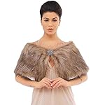 Zoestar Women's Faux Fur Shawls and Wraps Wedding Fur Stole Winter Fur Cape for Brides and Bridesmaids Zoestar Women's Faux Fur Shawls and Wraps Wedding Fur Stole Winter Fur Cape for Brides and Bridesmaids