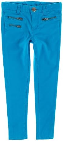 Downeast Girl Girls 2-6X Zip It Colored Pants 6 Turquoise