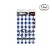 Grandipity 12 Pack Premium Disposable Plastic Picnic Tablecloth 54 Inch. x 108 Inch. Decorative Rectangle Table Cover - Blue Checkered Gingham