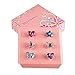 SkyWiseWin Rings Set for Children, Perfect Adjustable Flash Powder Heart Shaped Butterfly Star Rings for Little Girls, Kid's Jewelry Set