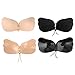 Strapless Invisible Push-up Self Adhesive Silicone Bra Reusable with Drawstring for Women and Girls - Pack of 2