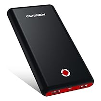 [Versión Mejorada] Poweradd Pilot X7 20000mAh Power Bank Cargador Móvil Portátil Batería Externa con 2 Salidas USB 3.1A para iPhone iPad Samsung Dispositivos Android Tablets y Más, Color-Negro y Rojo