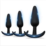 for Comfortable Long-Term Wear Silicone Anal Plug ,3Pcs Training Set/Anal Sex Trainer /Prostate Massage Anus Dilator Anal Bal