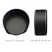 PINMEI Coasters,Black Leather Drink Coasters for Tabletop Protection Set of 6,3.9 Inch (Round Black)