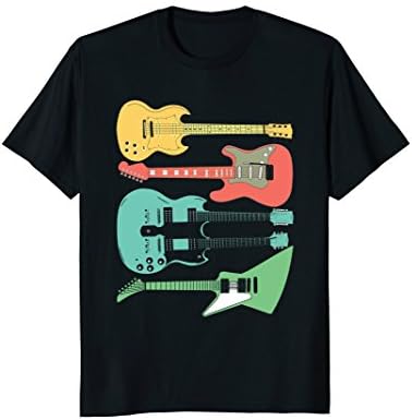 Colorful Electric and Bass Guitar T-Shirt