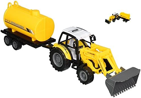 Toy Tractor Friction Powered Truck Toy With Detachable Trailer Great for Farm Truck Pretend Play Perfect for Indoor And Outdoor