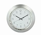 Silver Quartz Wall Clock with Quiet Sweep Second Hand