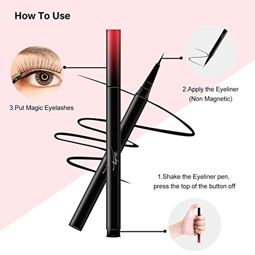 False Eyelashes and Eyeliner Kit No Glue Fake Eyelashes