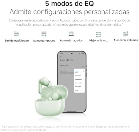 Redmi Buds 8, Auriculares inalámbricos, ANC 50 dB, 44 h, Negro — foto 5 de 8