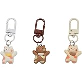 zaoalife 3Pcs Cute Cartoon Cat Keychain Mini Hanging Accessories, Funny Cat Keychain Backpack Charms Hanging Accessory