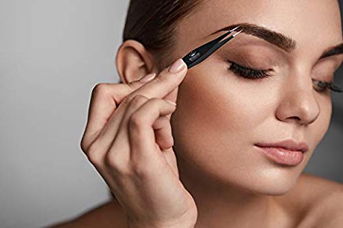 Surgical Tweezers for Ingrown Hair - Stainless Steel Precision Sharp Tweezers for Splinters, Ticks and Glass Removal - Best for Eyebrow Hair, Facial Hair Removal