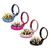 LOUISE MAELYS Travel Folding Hair Comb with Mirror Pocket Rainbow Hair Brush, 4 pcs Mix Color Gift Idea
