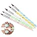 NYKKOLA 5pcs Acrylic Nail Art UV Gel Carving Pen Brush Liquid Powder DIY No. 4/6/8/10/12（Random color）