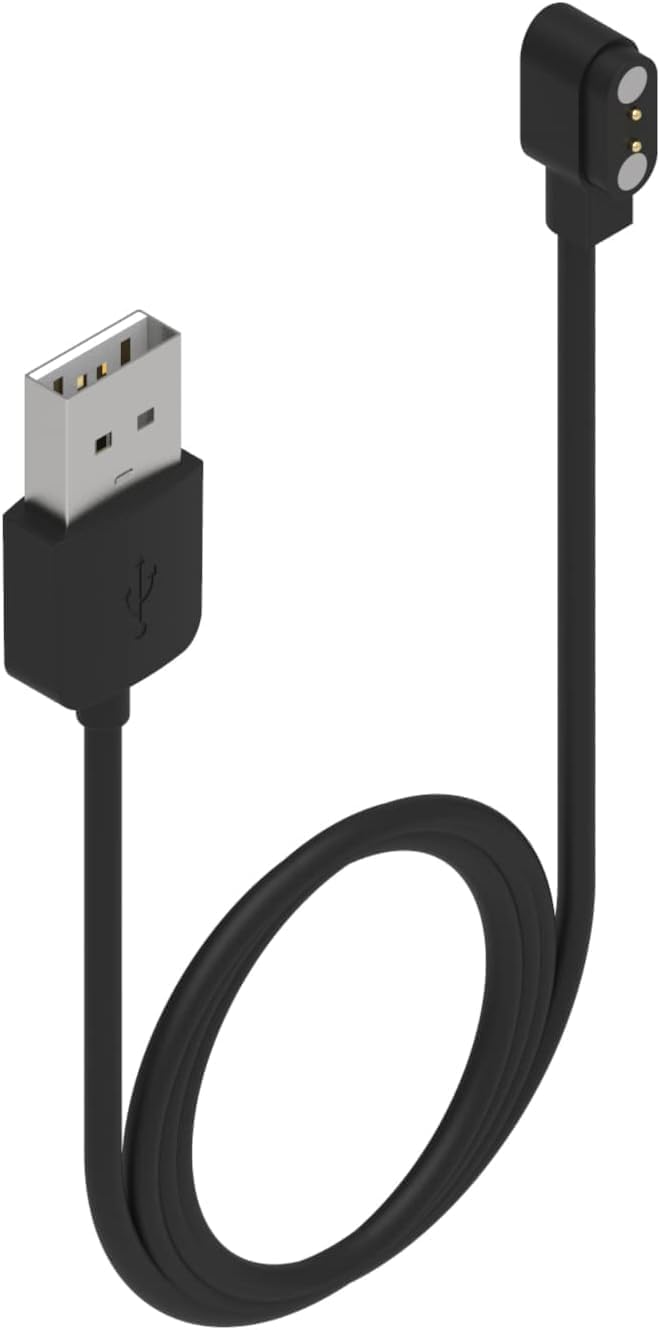 Compatible with Da Fit Smart Watch Charger, Replacement USB Charger Cable Charging Cord for Smart Watch with Da Fit App Smartwatch Cables and Chargers, Smartwatch Accessories (Black,3.3 Ft)