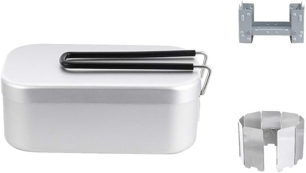 Amazon Winomo メスティン セット アルミ飯盒 バッドアミ 飯盒 ハンドルカバー付き ウインドスクリーン バリ取り済み 登山 調理器具 キャンプ用品 Winomo ハンゴウ