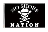 Time Roaming 3x5 Ft No Shoes Nation Flag Pirate Skull with Cowboy Hat Fan Club Polyester Flag with Brass Grommets