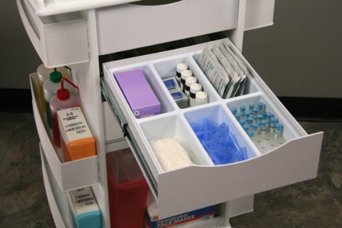 TrippNT 50974 High Impact Styrene 6 Compartment  Drawer Organizer, 11-5/8" Width x 2-3/8" Height x 15-5/8" Depth - Thumbnail 4