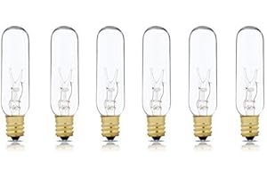 GoodBulb 25-Watt Himalayan Dimmable Salt Lamp Light Bulbs - Warm White Light Color - Candelabra Base E12 (Pack of 6 Bulbs)