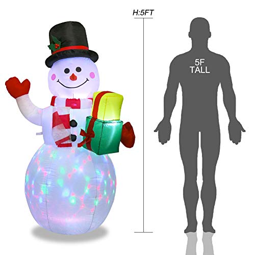 Ourwarm 5ft Christmas Inflatables Blow Up Yard Decorations
