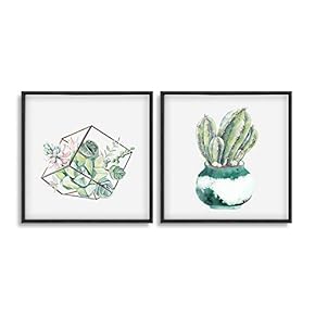 Framed Canvas Wall Art for Living Room, Bedroom Plant Theme Canvas Prints for Home Decoration Ready to Hang - 16"x16"x2 Panels