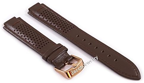 20MM Black Red Leather Strap Band Belt + Buckle fit for LV Tambour Men Watch