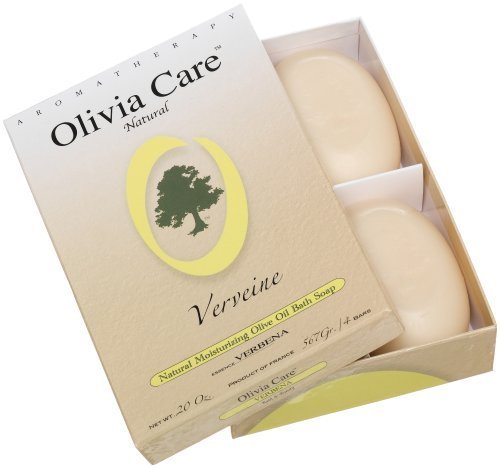 Olivia Care Hard Top Gift Box of 4 Soaps, Verbena, 20-Ounce Boxes by Olivia Care