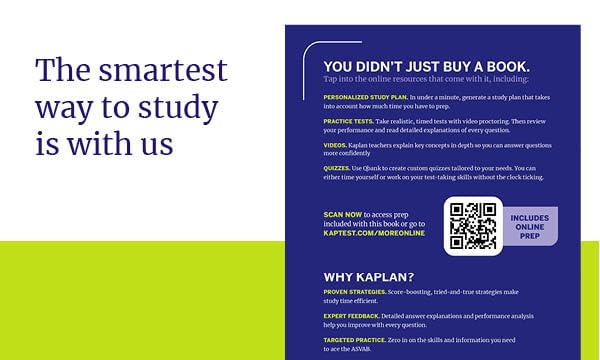 ASVAB Premium Prep 2025-2026: Includes 6 Full Length Practice Tests, 1000+ Practice Questions + Online Access to Interactive Video Lessons and Tutorials (Kaplan Test Prep) ASVAB Premium Prep 2025-2026: Includes 6 Full Length Practice Tests, 1000+ Practice Questions + Online Access to Interactive Video Lessons and Tutorials (Kaplan Test Prep) Paperback Kindle Spiral-bound