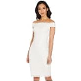 Adrianna Papell Womens Off Shlder Crunchy Bead DRS