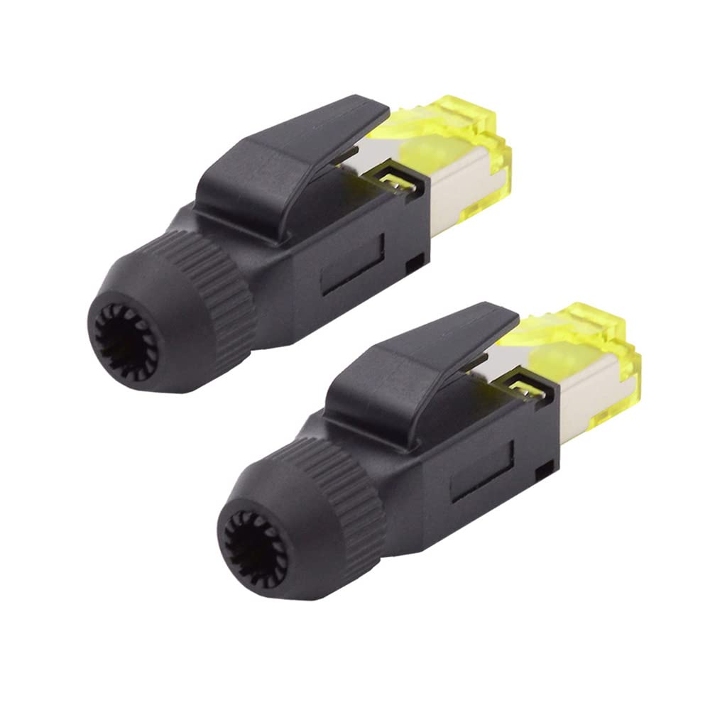 Cablecc 2pcs/lot STP UTP Protection Cat6 RJ45 8P8C Plug Mounting Crimp Type for Industrial Networks Ethernet Patch Cable
