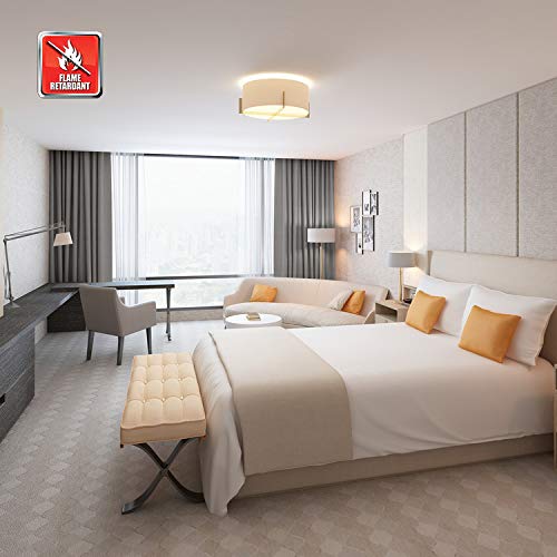 cololeaf New Tech Fabric Inherent Flame Retardant Blackout Curtain-Window Panel for Home, Kitchen, Office, Hotel, School, Cinema and Hospital- Anti-Bronze Grommet - Grey 52W x 102L Inch (1 Panel) - Thumbnail 3