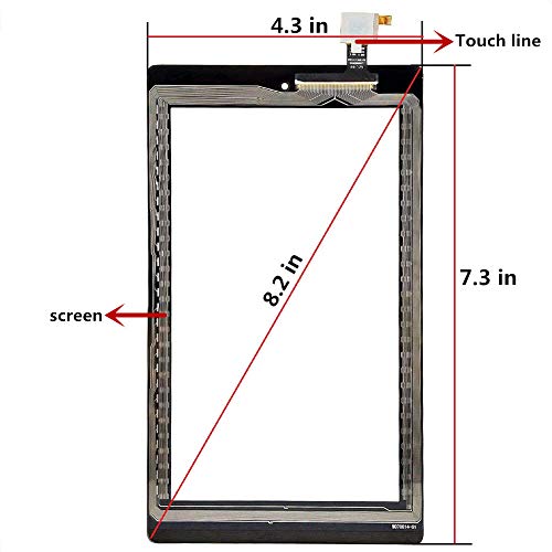 Touch Screen Digitizer Replacement Part for Fire 7 (7th Generation 2017 Release SR043KL) with Adhesive, NO LCD, NO Instructions(NOT for 5th Gen, 2015 & 7th kids edition )