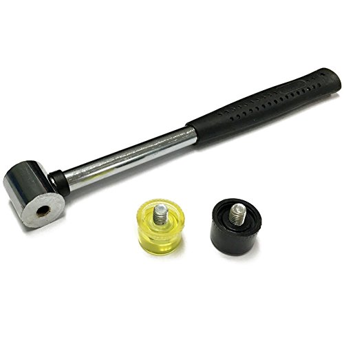 Marketty Tool 25mm Dual Head Nylon Rubber Hammer Jewelers Metal Mallet and Two Conversion Head