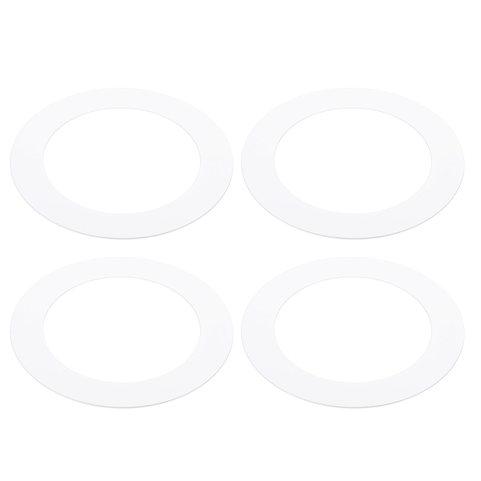 PATIKIL Goof Rings Inner Diameter 2.8", Outer Diameter 3.98", 4 Pcs Metal Goof Rings Cover Recessed Light Trim for Ceiling Wall Fixtures Can Lighting Down Light LED, Matte Finish White
