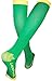 Lace Poet Knee-High Yoga Compression Toeless Socks (Clover Green)