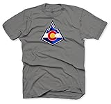 Rocky Mountain Threads Men's Colorado Flag Shirts Mountain Logo