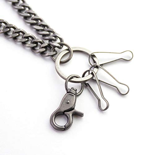 Wallet Chain For Men Biker Hip Hop Punk Skull Gun Bullets Strong Key